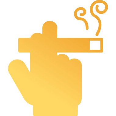 Sigara içme simgesi, vektör illüstrasyonu basit tasarım