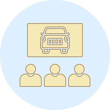 Sınıf Sürücü Web simgesi vektör çizimi