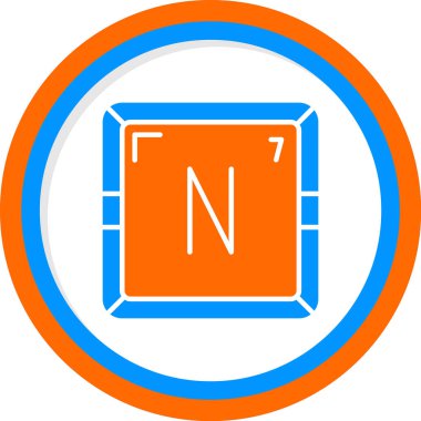 Nitrojen modern simgesinin vektör çizimi                      