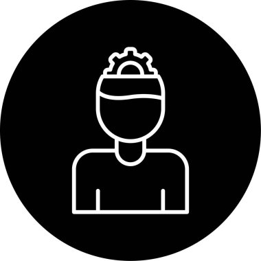 Düşünüyorum. Web simgesi basit illüstrasyon           