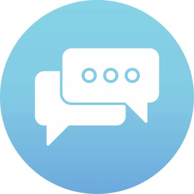 Sohbet baloncukları simgesi, vektör illüstrasyonu basit tasarım