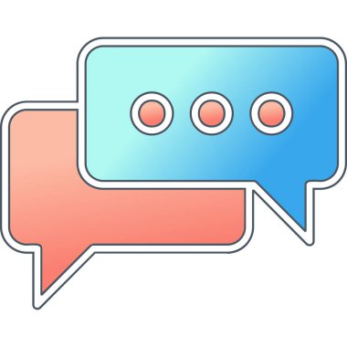 Sohbet baloncukları simgesi, vektör illüstrasyonu basit tasarım