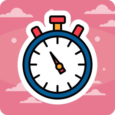 Kronometre web simgesi, vektör çizim