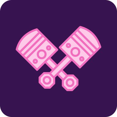 Pistons simgesi, vektör illüstrasyonu basit tasarım