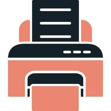 yazıcı web simgesi basit illüstrasyon 