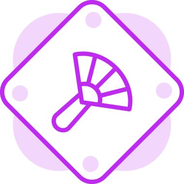 el fan simgesi, vektör illüstrasyonu   