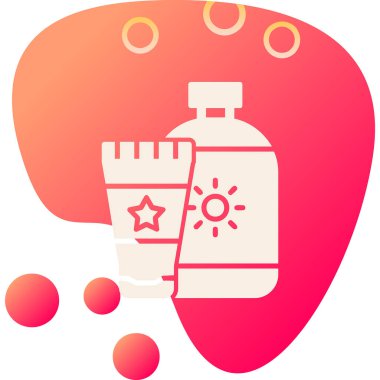 Güneş kremi modern simgesinin vektör illüstrasyonu               