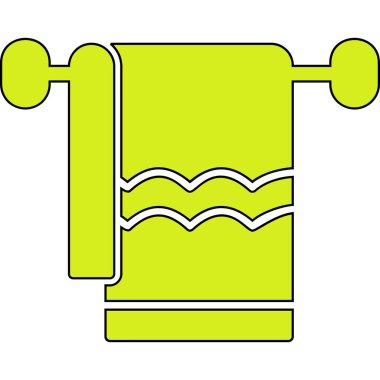 Havlu ağ simgesi, vektör illüstrasyonu 