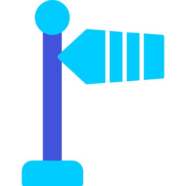 Modern Rüzgar İşareti simgesinin vektör illüstrasyonu                