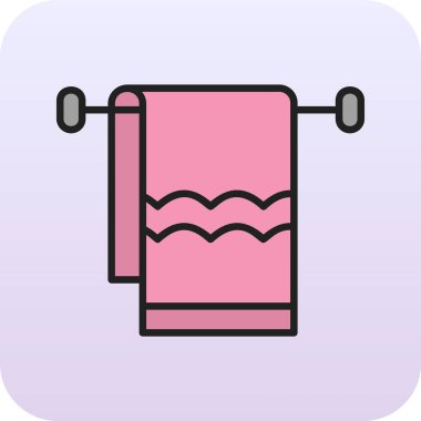 Havlu ağ simgesi, vektör illüstrasyonu 