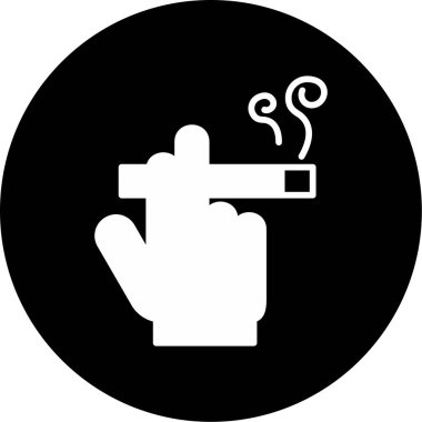 Sigara içme simgesi, vektör illüstrasyonu basit tasarım