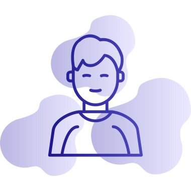 İnsan avatar web simgesi basit illüstrasyon 