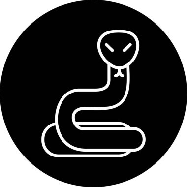 Yılan. Web simgesi basit illüstrasyon