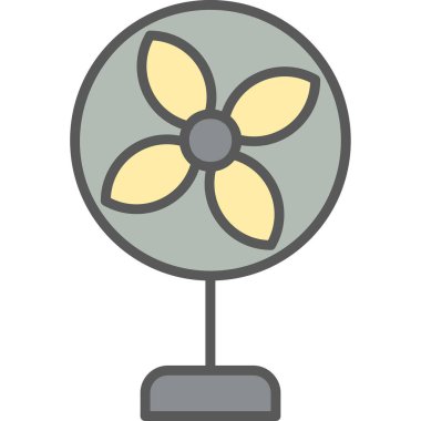 air fan simgesi, vektör illüstrasyonu basit tasarım