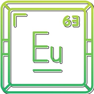 Europium modern simgesinin vektör illüstrasyonu                      