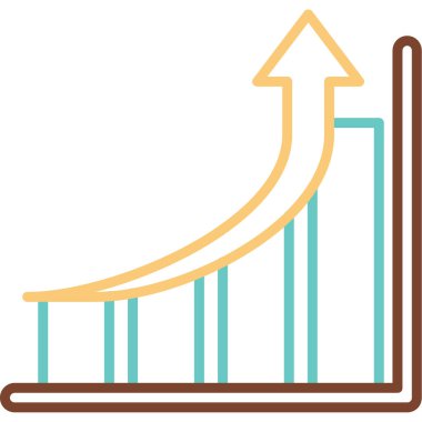 iş büyümesi grafik vektör illüstrasyonu