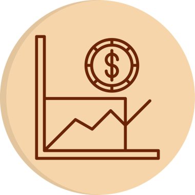 toplam talep iş grafiği, düz vektör simgesi  