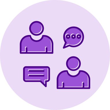 sohbet simgesi, vektör illüstrasyonu basit tasarım