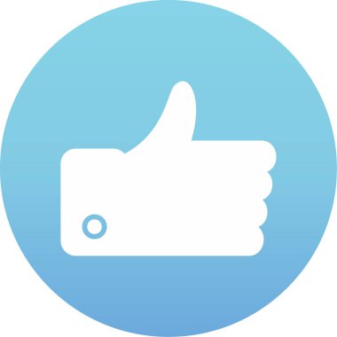 Baş parmak işareti. Basit resimleme