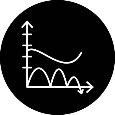 Çizgi Çizelgesi Ağ simgesi, vektör illüstrasyonu