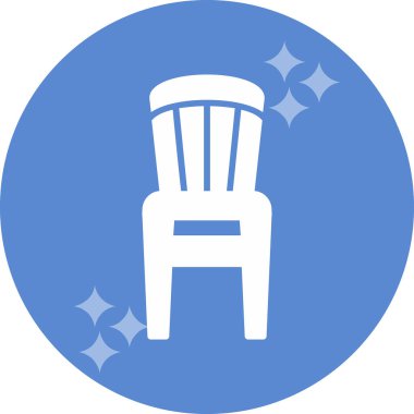Sandalye. Web simgesi basit illüstrasyon 