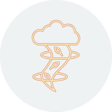 Tornado simgesi, vektör illüstrasyonu basit tasarım