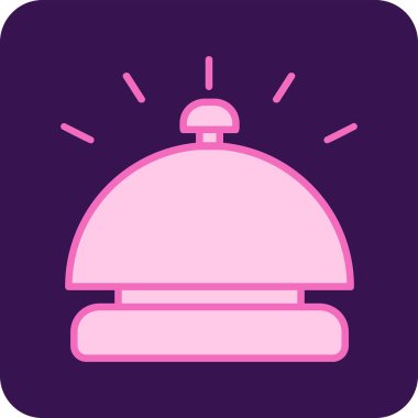 Desk Bell modern simgesinin vektör çizimi            