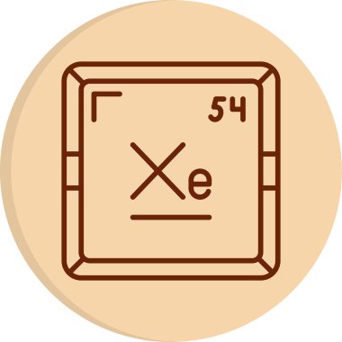Xenon modern simgesinin vektör çizimi                      