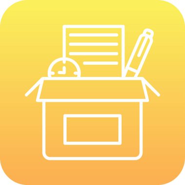 kutu web simgesi, vektör illüstrasyonu 