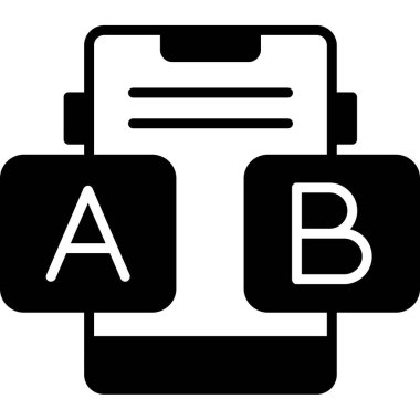 Modern test simgesinin vektör illüstrasyonu 