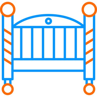 Bebek Beşiği Web simgesi vektör illüstrasyonu