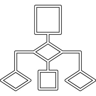 Akış Çizelgesi simgesi, vektör illüstrasyonu             