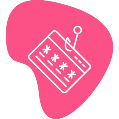 phishing simgesi, vektör illüstrasyonu basit tasarım