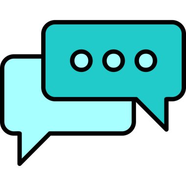 Sohbet baloncukları simgesi, vektör illüstrasyonu basit tasarım