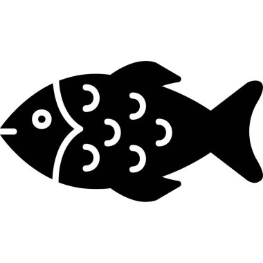 Balık. Web simgesi vektör illüstrasyonu 