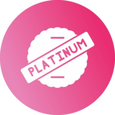 Platin Web simgesi vektör illüstrasyonu