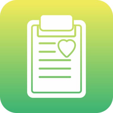 sağlık raporu simgesi vektör illüstrasyon 