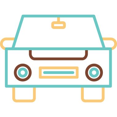 araba web simgesi basit illüstrasyon 