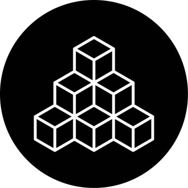 küp web simgesi basit tasarım 