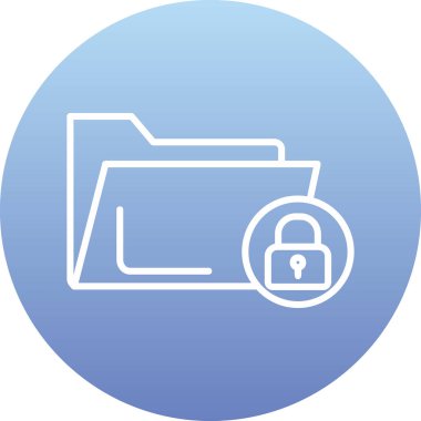 Dizin kilidi simgesi, basit illüstrasyon