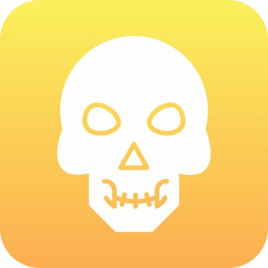 Kafatası. Web simgesi basit illüstrasyon