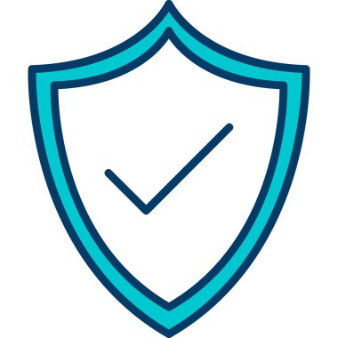 kalkan simgesi web basit illüstrasyon