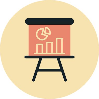 sunum simgesi, vektör illüstrasyonu 