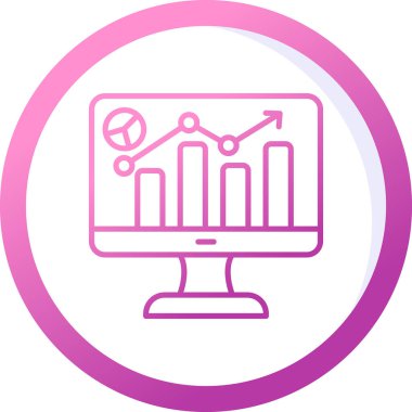 Analytics icon, vector illustration simple design