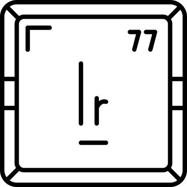 İridyum modern simgesinin vektör illüstrasyonu                      