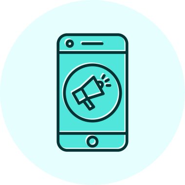 Sosyal medya tanıtım simgesi, vektör illüstrasyonu basit tasarım