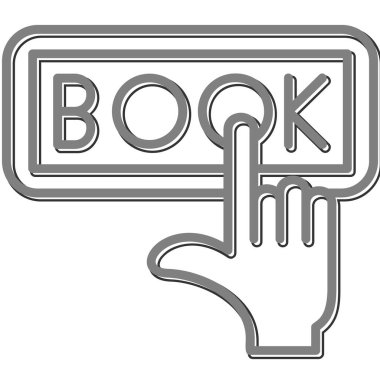 Yer ayırtıyorum. Web simgesi basit illüstrasyon                 