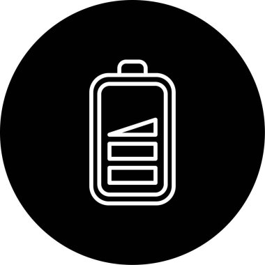 düşük pil web simgesi, vektör çizim