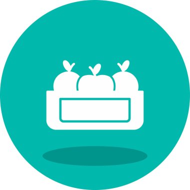 Kutudaki elmaların vektör illüstrasyonu 