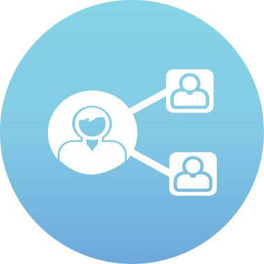 insanlar bağlantı simgesi, vektör illüstrasyonu basit tasarım